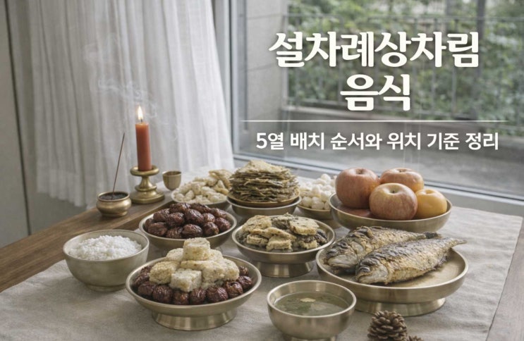 설차례상차림 음식 5열 배치 순서와 위치 기준 정리 : 네이버 블로그