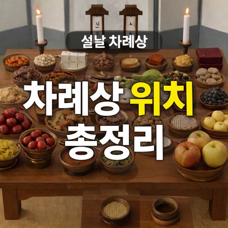 설 차례상 차림 위치와 설 차례 지내는 순서 총정리 : 네이버 블로그