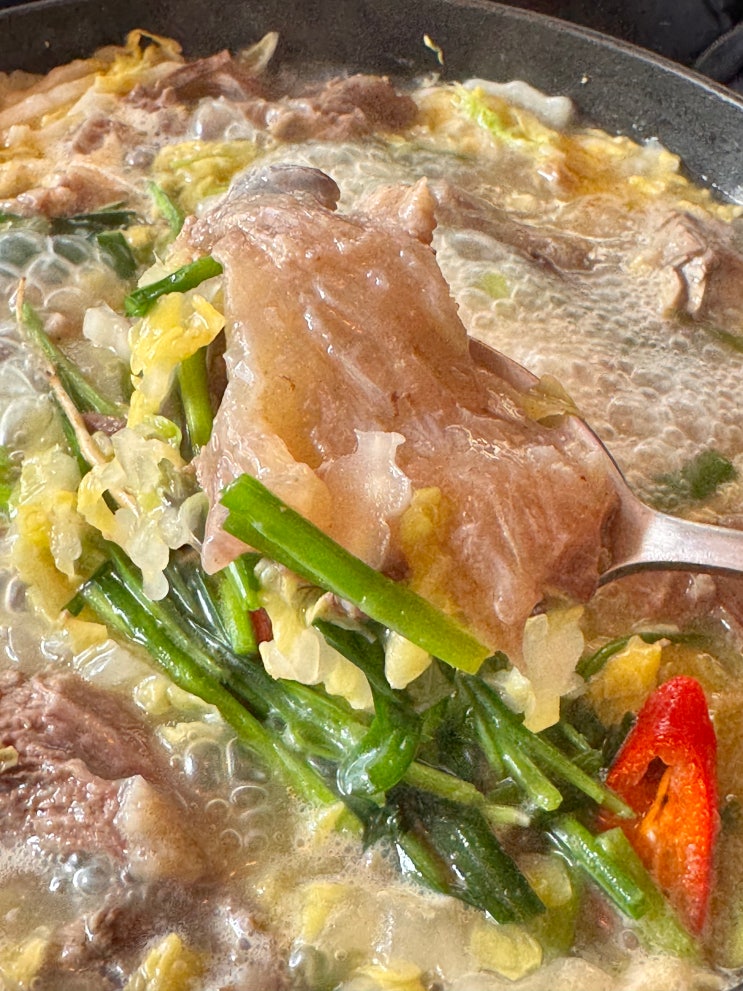 마포 공덕 파평윤씨 애견동반 후기, 한우 스지 사태 전골 맛집 : 네이버 블로그