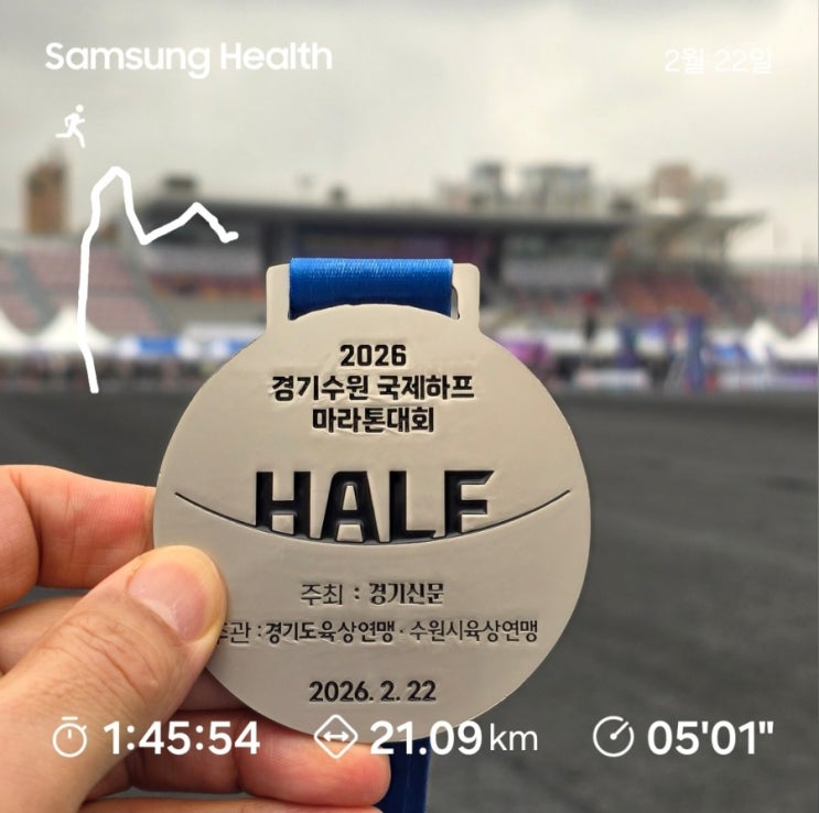 [마라톤.대회] 2026 경기수원국제하프마라톤 완주 후기 및 코스 분석