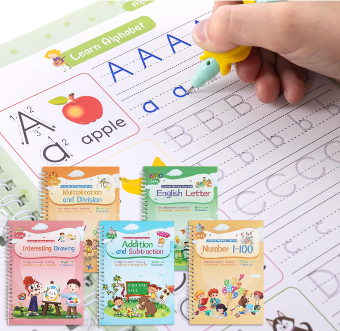 Magical Handwriting Workbooks Practice Copybook 마법처럼 지워지는 '매직 쓰기 연습장 ...