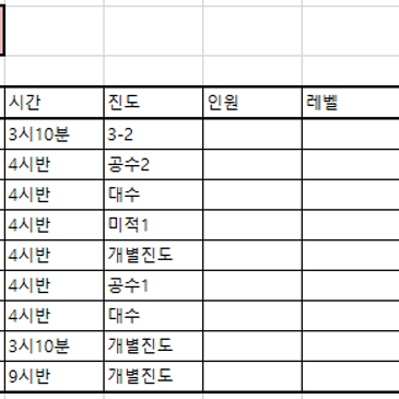 26년 봄학기 중등부 시간표 (1관 고등선행관) RSS 대표 이미지