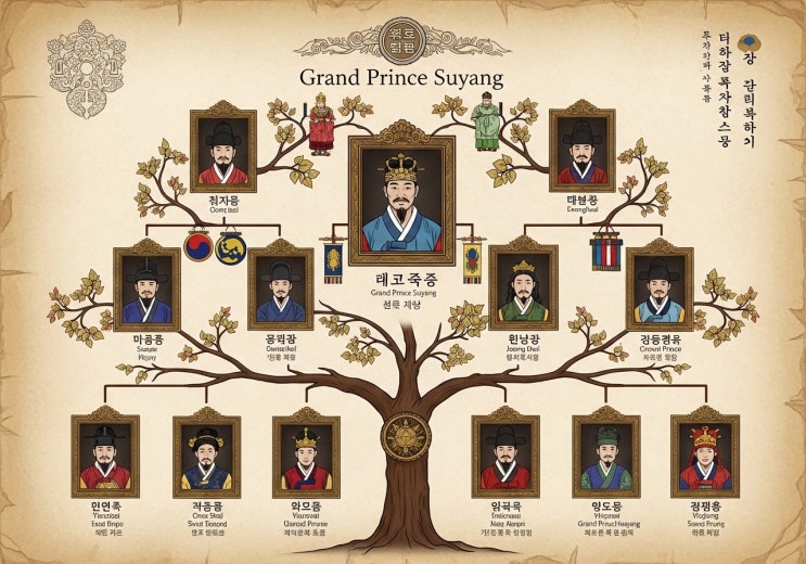 수양대군(세조) 가계도: 조선 왕실의 물줄기를 바꾼 계보 : 네이버 블로그