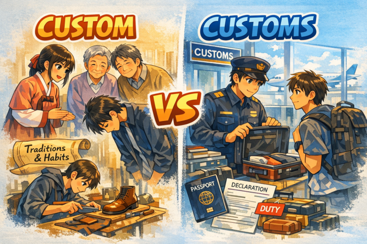 custom과 customs, 비슷해 보여도 전혀 다른 이유 : 네이버 블로그