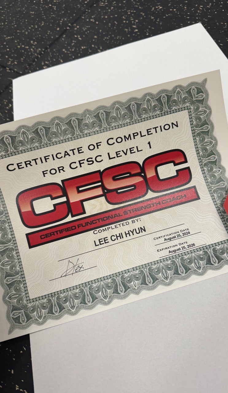 종로PT, 안국헬스장 운동의 질이 달라지는 차이, CFSC (기능성 스트레스트 코치) 취득 후기! : 네이버 블로그