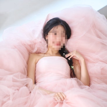 Dress 7- 플로우 스튜디오 풍성 핑크 유색드레스 촬영 후기