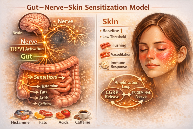 주사피부염 치료 왜 음식에 흔들리는가? Gut–Nerve–Skin Sensitization Model 완전 정리” : 네이버 블로그