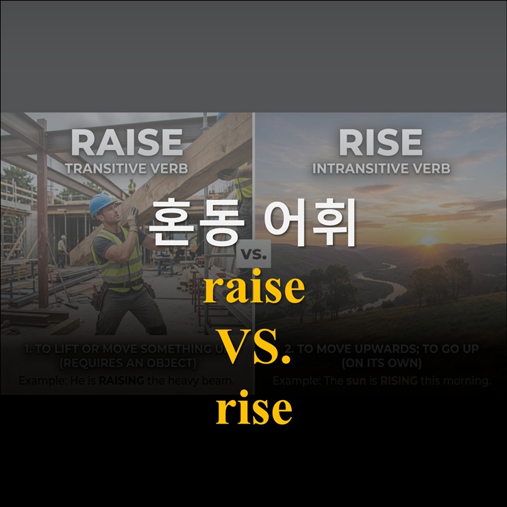 혼동 어휘 raise와 rise 이렇게 구분할 수 있습니다 : 네이버 블로그
