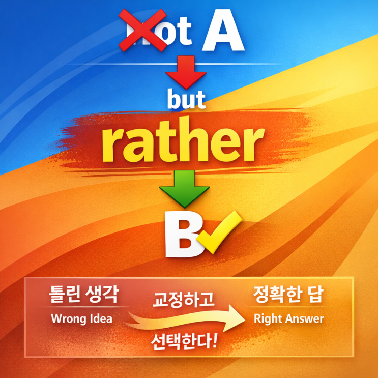 rather의 진짜 의미: not A but rather B 구조로 이해하는 영어 독해 핵심 : 네이버 블로그