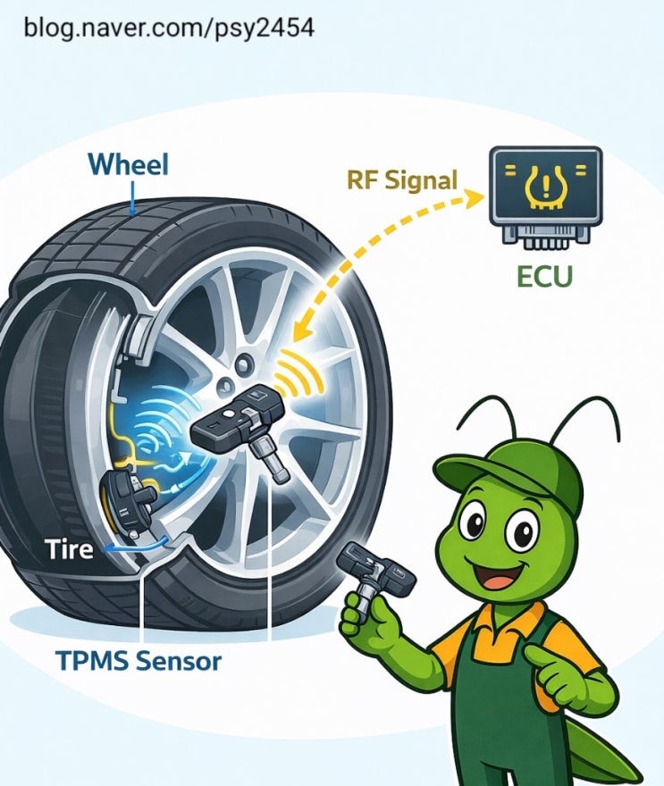 쉐보레 더 넥스트 스파크 TPMS 경고등 점등(DTC C075503)으로 TPMS 센서 교환 및 코딩 : 네이버 블로그