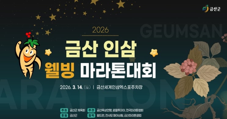 2026 금산 인삼 웰빙 마라톤 10km 완주