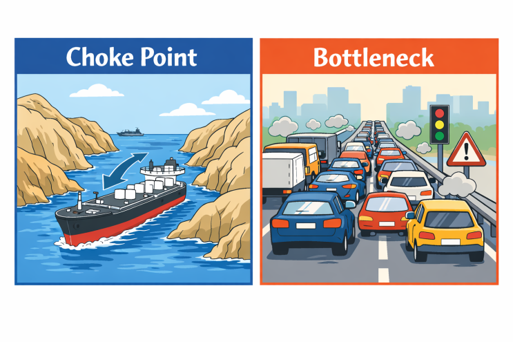 영어로 병목지점 초크 포인트 chokepoint(choke point) 뜻 / bottleneck : 네이버 블로그