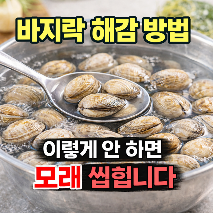 바지락 해감 방법  _이렇게 해야 실패 없습니다 Tip