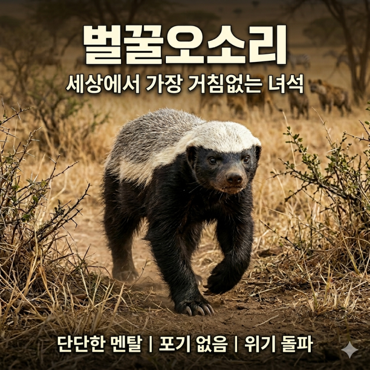 벌꿀오소리, 독사 잡는 세계에서 가장 겁없는 동물 성격 생존전략 : 네이버 블로그