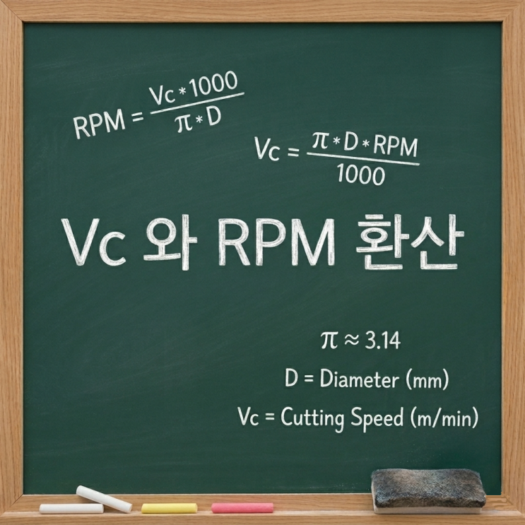 절삭속도(Vc)와 RPM 계산 방법 : 네이버 블로그
