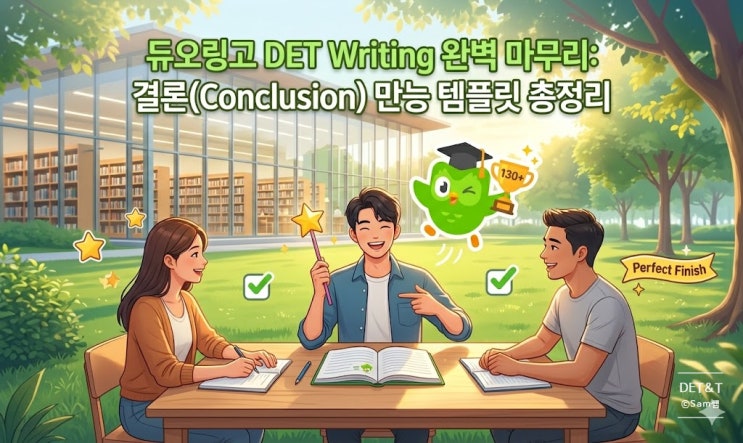 🔥 DET Writing 결론 템플릿 완전정리! 고득점 마무리 전략 : 네이버 블로그