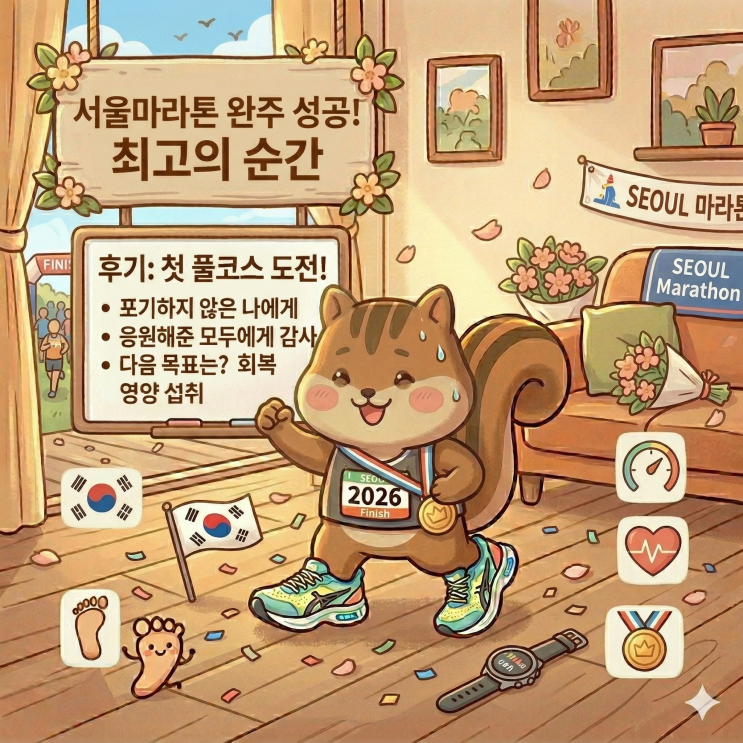 서울마라톤 후기: 완주 성공! 초보 러너를 위한 훈련 꿀팁 👟🏃‍♀♀️