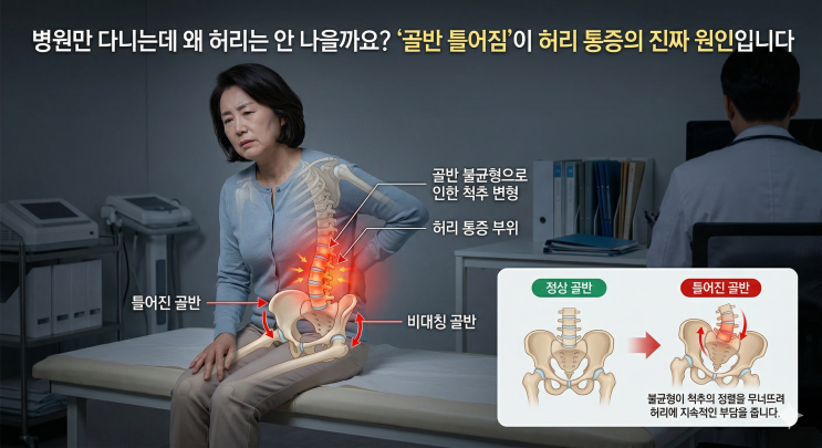 골반 틀어짐과 허리 통증