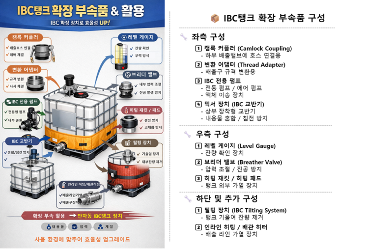 ibc탱크 100% 활용하기- IBC탱크의 부속품과 그 이용방법 양산 현대드럼이 알려드립니다. : 네이버 블로그