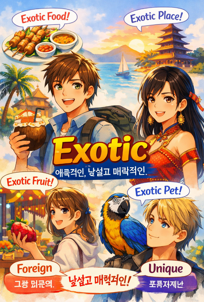 exotic 완벽 정리: 어원부터 뉘앙스까지 한 번에 이해하는 핵심 단어 : 네이버 블로그