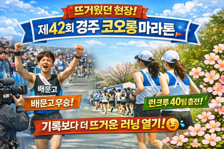 42회 경주 코오롱마라톤, 기록보다 더 강했던 건 ‘함께 달리는 분위기’였습니다