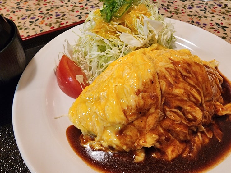 오사카 우메다 한큐 3번가 오므라이스 함박 맛집 그릴론 아이와 일....