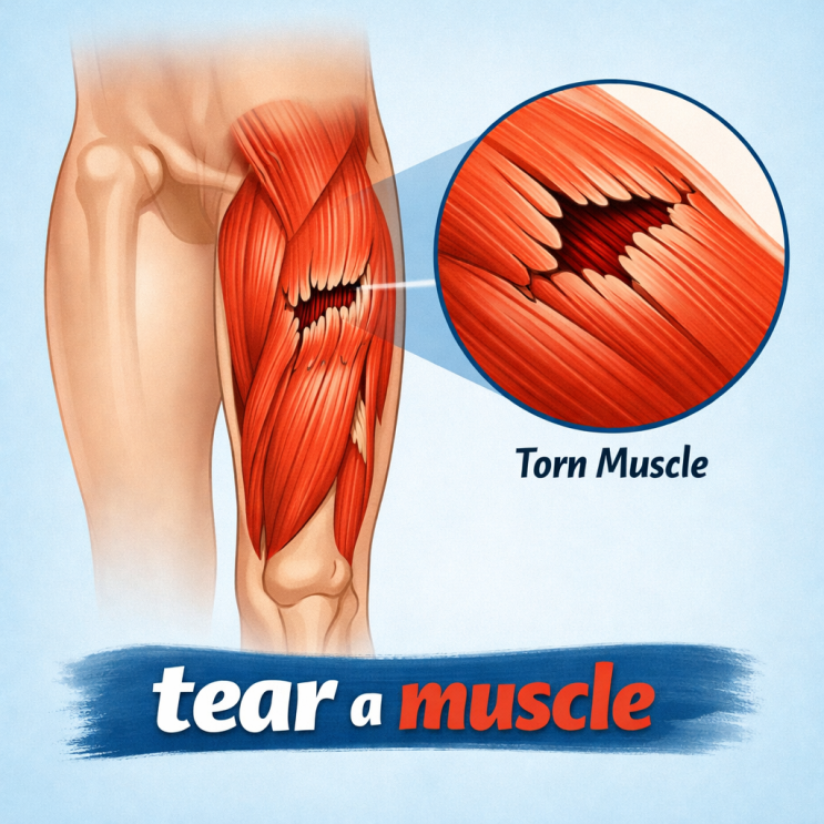 tear a muscle. : 네이버 블로그