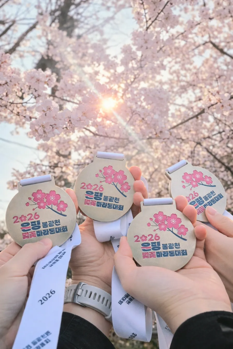 은평 불광천 벚꽃마라톤 5km 후기🌸 | 대혜자 대회 은평 개큰호감