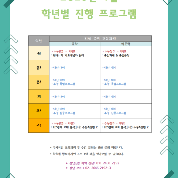[지성과감성]2026학년도 4월 학년별 진행 프로그램 RSS 대표 이미지