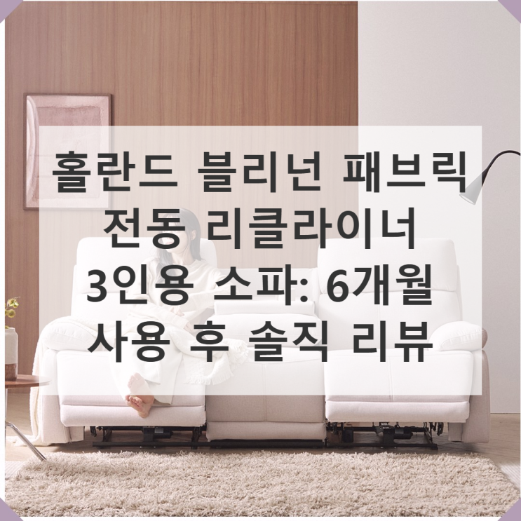 홀란드 블리넌 패브릭 전동 리클라이너 3인용 소파 사용 후기 : 네이버 블로그