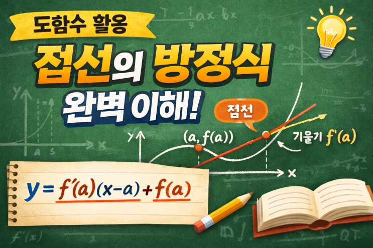 도함수 활용, 접선의 방정식 개념 정리 (개정 2022 교육과정 미적분1 기준) : 네이버 블로그