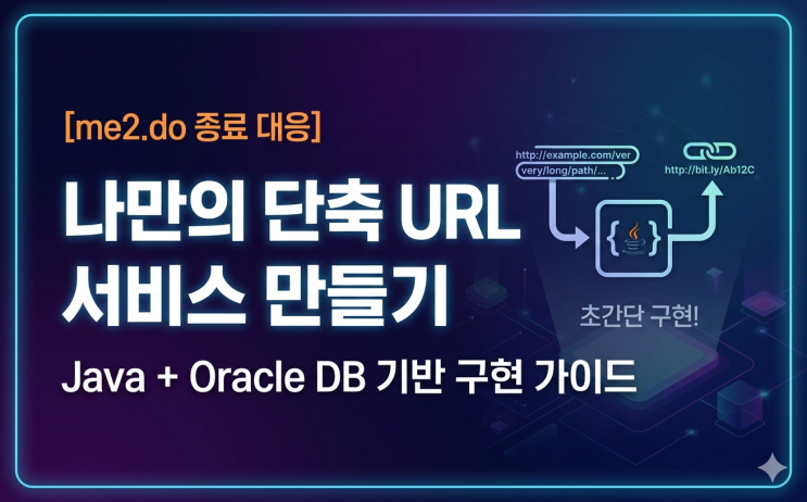 [Java/API] 네이버 me2.do 종료 대응 단축 URL 직접 구현하기 : 네이버 블로그