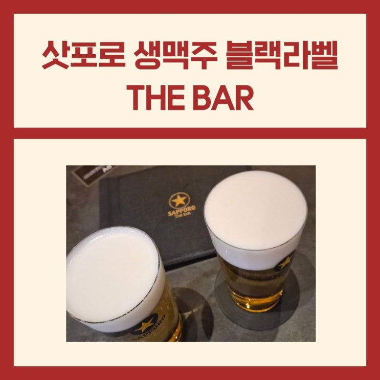 긴자 맥주 맛집 '삿포로 생맥주 블랙 라벨 더바' 방문 후기 내돈 내산 : 네이버 블로그