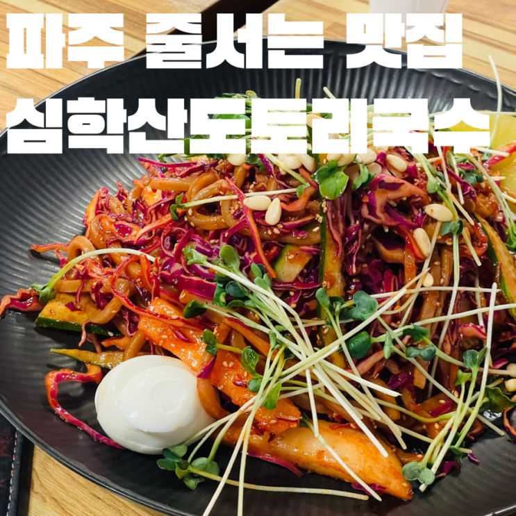 파주 줄 서는 맛집 심학산도토리국수 오동통한 면의 도토리 국수와 바삭한 도토리전 : 네이버 블로그