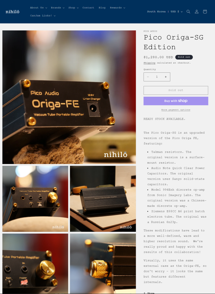 Pico Audio Origa SG Edition, Origa FE, 피코 오디오 오리가 SG 구입, 오리가 FE 비교 ...