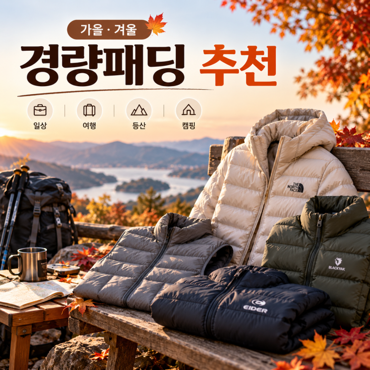 가을 경량패딩 추천(등산, 출퇴근, 여행용 브랜드별 인기 제품 정리) : 네이버 블로그