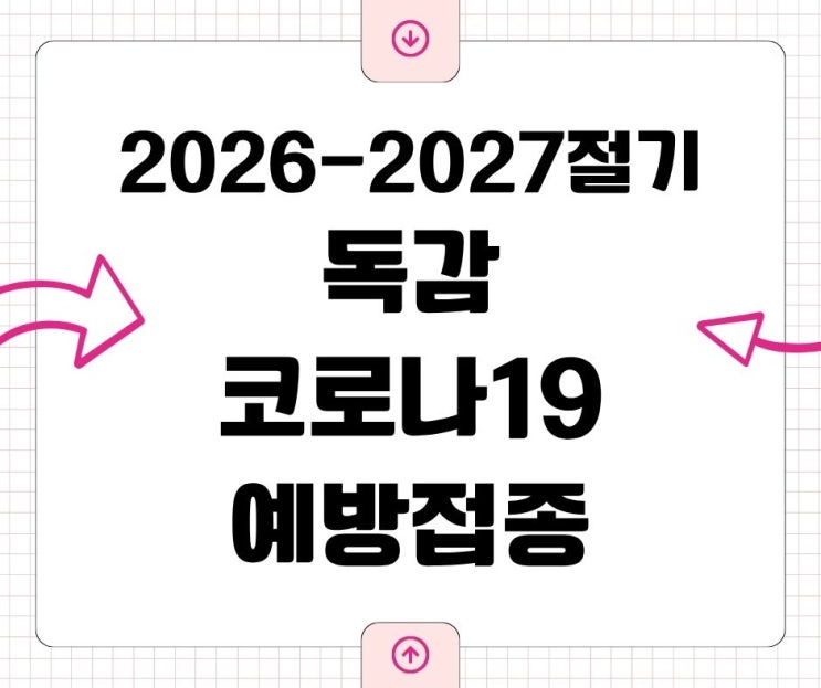 2026-2027절기 독감(인플루엔자) · 코로나19 예방접종 안내ㅣ동묘역 서울삼성내과 : 네이버 블로그
