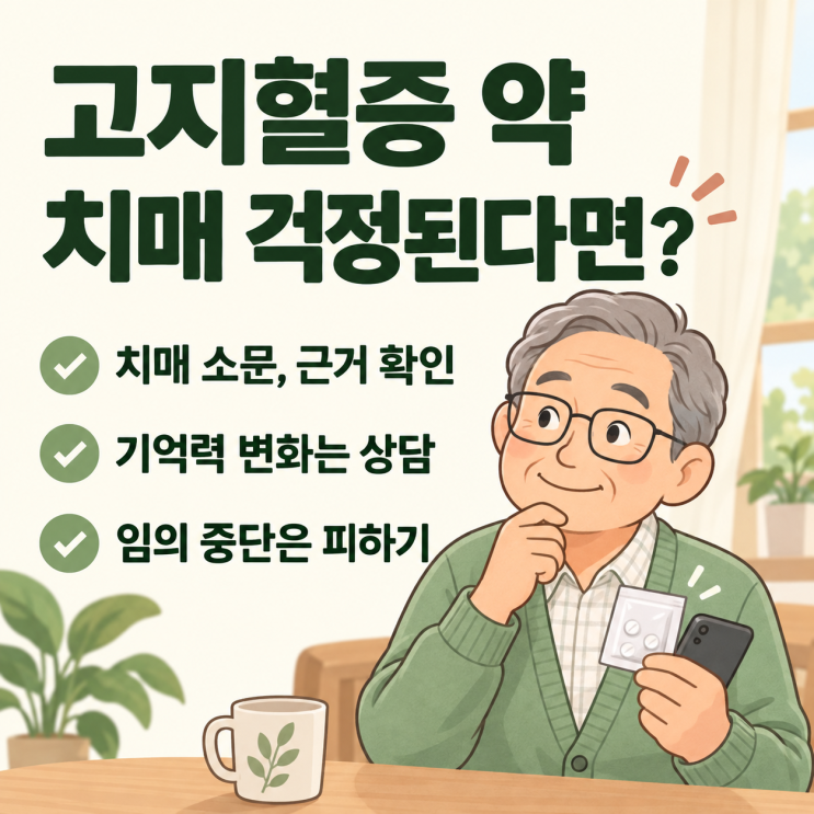 고지혈증 약 오래 먹으면 치매? 중단 전에 확인할 3가지 : 네이버 블로그