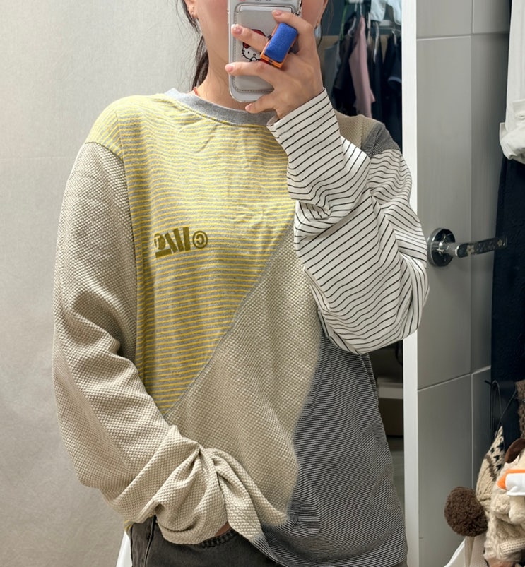 소비기록 #25ㅣ[29CM] 테켓 Snarp Block L/S Tee 베이지, Folder L/S Tee 브라운 내돈내산 ...
