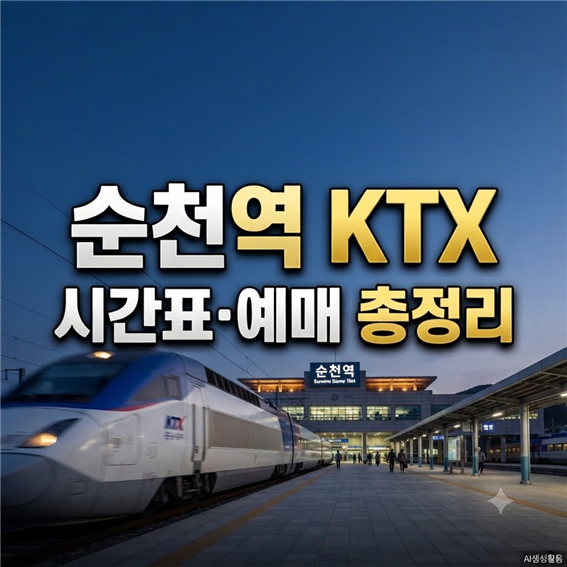 순천역 KTX 시간표 조회부터 예매 방법까지, 처음 이용한다면 꼭 보....