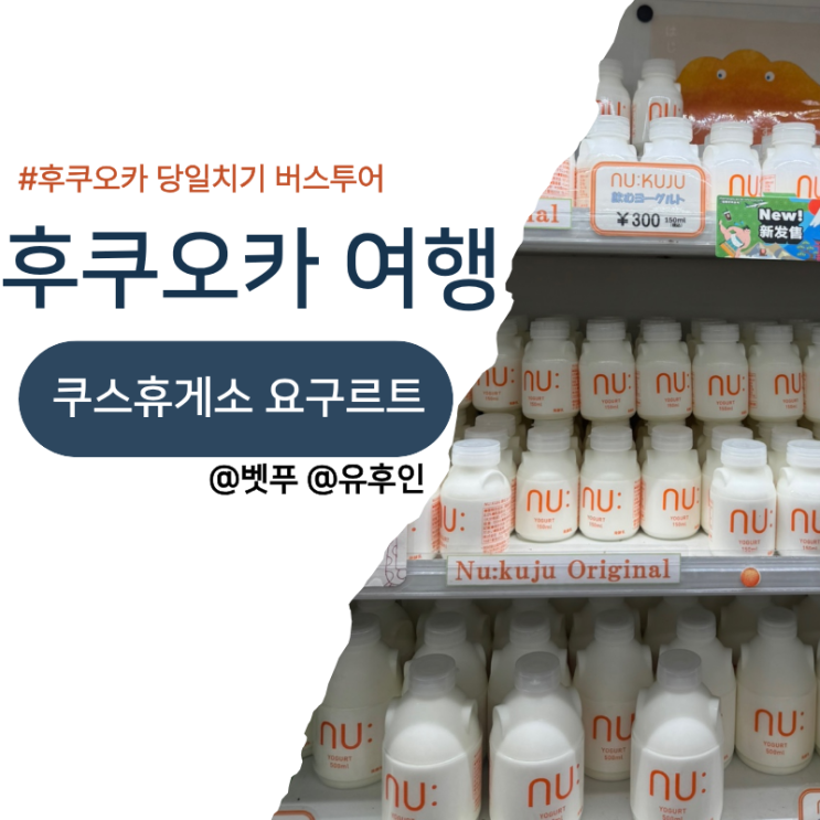 후쿠오카 당일치기 버스투어 유후인 벳푸 쿠스휴게소 요구르트