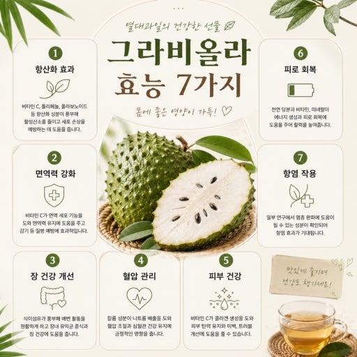 그라비올라 효능 5가지 : 네이버 블로그