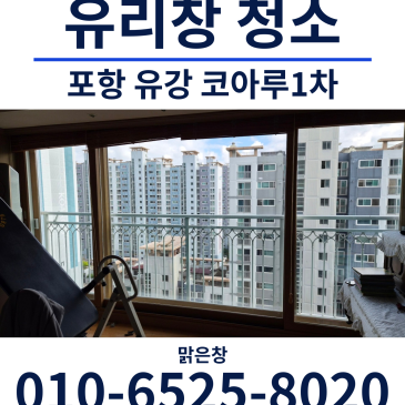 포항 아파트 유리창 청소, 유강 코아루1차 뽁뽁이·페인트 자국을 걷어내고 — 블로그 대표 이미지