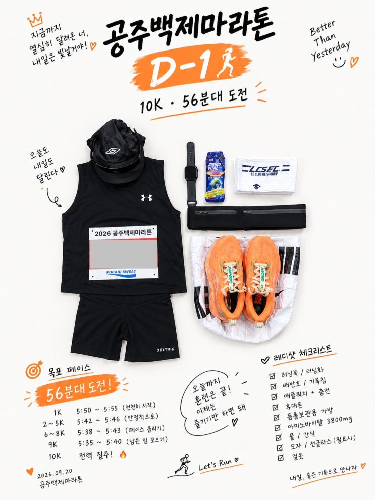 인생 첫 마라톤 '공주백제마라톤' 참가 후기
