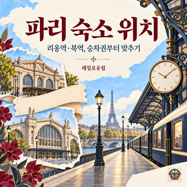 파리 리옹역 북역 호텔 위치, 내 기차가 떠나는 역부터 확인해요