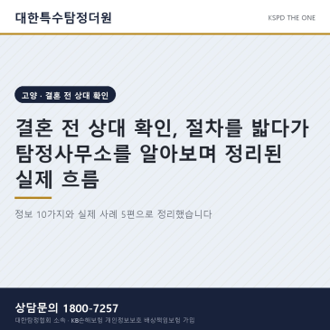 결혼 전 상대 확인, 절차를 밟다가 탐정사무소를 알아보며 정리된 실제 흐름