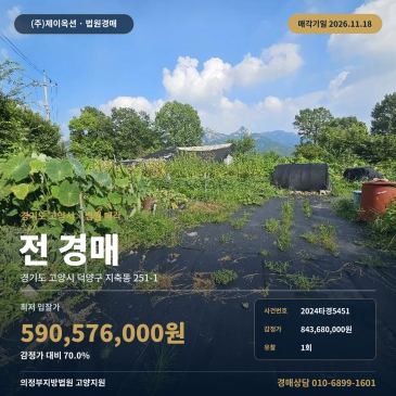 고양시 덕양구 지축동 토지경매 의정부지방법원 고양지원 농지 2024타경5451 썸네일