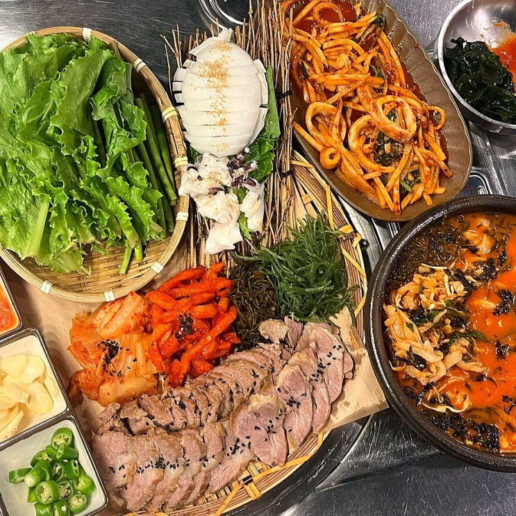 산본역 맛집 통영굴바다 갑오징어보쌈 항아리물회 통영술상 후기 : 네이버 블로그