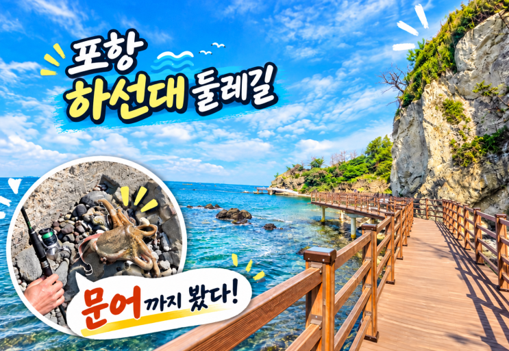 포항 가볼만한곳 하선대 둘레길, 눈부신 동해바다와 뜻밖의 문어 낚시 : 네이버 블로그