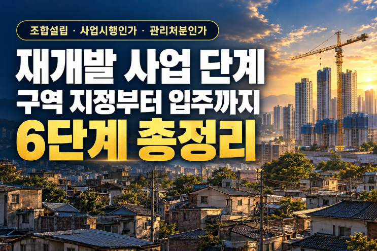 재개발 사업 단계 총정리｜정비구역 지정부터 입주까지 6단계와 투자 체크포인트 : 네이버 블로그